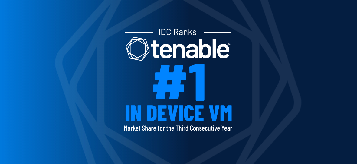 IDC Ranks Tenable Number One in Worldwide Device Vulnerability Management Market Share for 2020 image